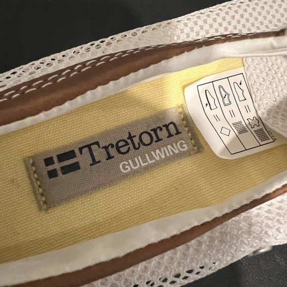 NWOB Tretorn Gullwing Mesh Cotton Net Sneaker Lace Up Brown White Womens Size 10 - Picture 7 of 8
